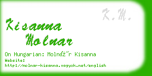 kisanna molnar business card